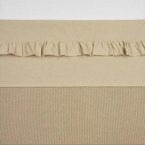 Meyco baby ledikantlaken Ruffle 100x150 Sand Babylaken Beige Effen