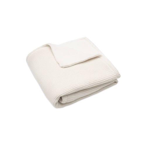 Jollein baby wiegdeken 75x100cm Basic Knit - Ivory/ fleece Babydeken W...