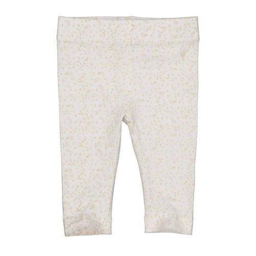 LEVV baby gebloemde regular fit broek LNURANOS ecru/zand Meisjes Biolo...