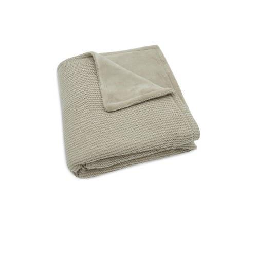 Jollein baby wiegdeken 75x100cm Basic Knit - Olive Green/Fleece Babyde...