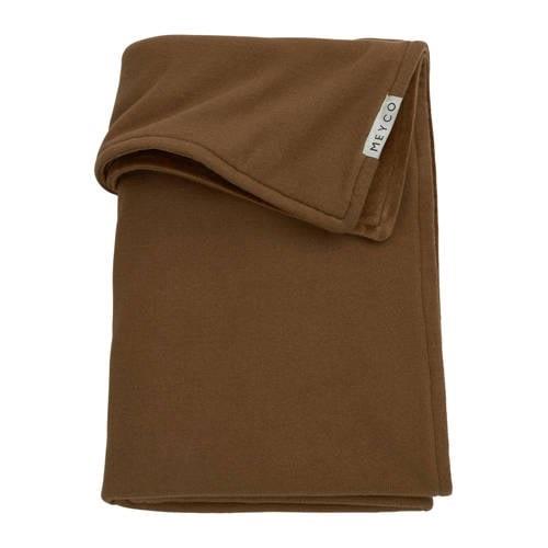 Meyco baby wiegdeken velvet Knit basic 75x100 cm chocolate Babydeken B...