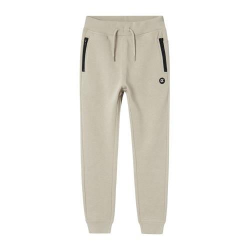 NAME IT KIDS joggingbroek NKMVIMO lichtbruin Jongens Sweat Effen - 164