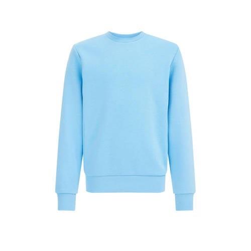 WE Fashion Blue Ridge unisex sweater Alaskan blue Blauw Effen - 98/104