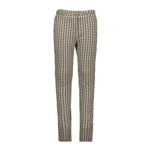 Garcia geruite skinny broek beige/zwart Meisjes Polyester Ruit - 128