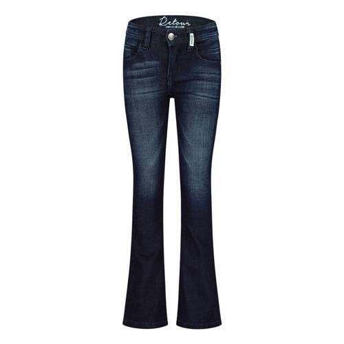 Retour Jeans high waist flared jeans MIDAR raw blue denim Blauw Meisje...