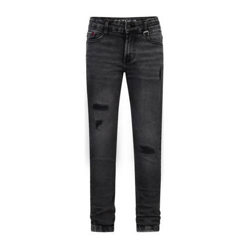 Retour Jeans skinny fit jeans Tobias grey distressed Grijs Jongens Str...