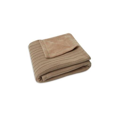 Jollein wiegdeken Velvet Pure Knit Biscuit Babydeken Bruin Effen