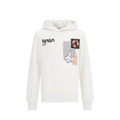 WE Fashion hoodie met backprint wit Sweater Backprint - 98/104
