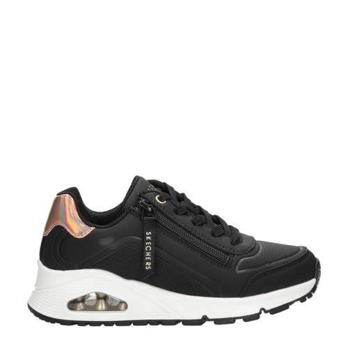 Skechers Uno chunky sneakers zwart Meisjes Imitatieleer Effen - 32