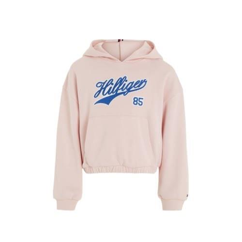 Tommy Hilfiger hoodie met tekst lichtroze Sweater Tekst - 104