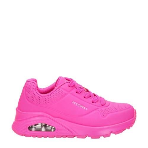 Skechers Uno sneakers roze Meisjes Imitatieleer Effen - 29