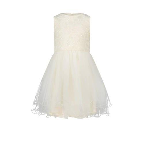 Le Chic A-lijn jurk SYMPHA wit Meisjes Polyester Ronde hals Effen - 14...