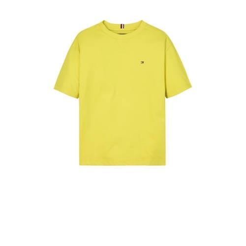 Tommy Hilfiger T-shirt geel Jongens Katoen Ronde hals Effen - 164