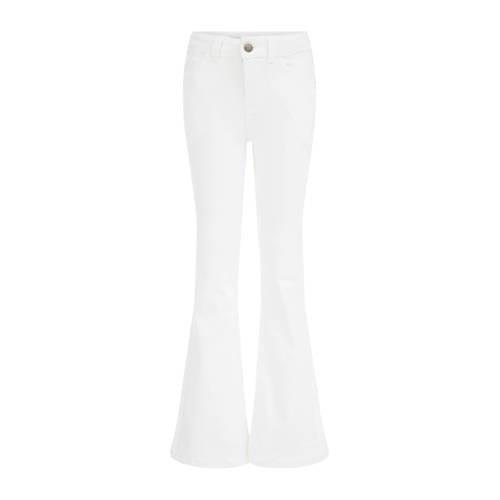 WE Fashion Blue Ridge flared jeans wit Meisjes Stretchdenim Effen - 13...