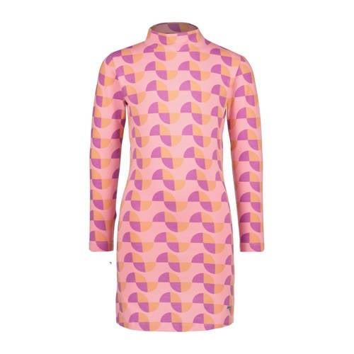 Raizzed jurk Keet met all over print roze/paars/oranje Meisjes Stretch...