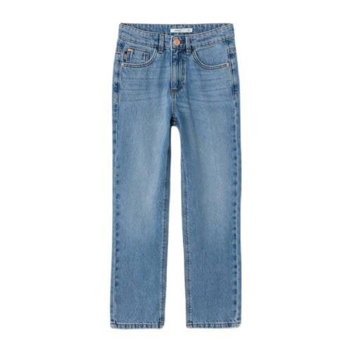 NAME IT KIDS straight fit jeans NKFROSE medium blue denim Blauw Effen ...