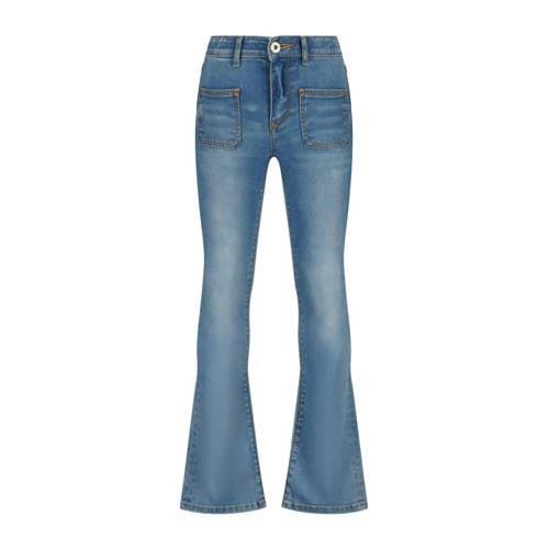 Vingino flared jeans blue vintage Blauw Meisjes Katoen Effen - 128
