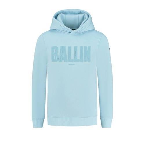 Ballin hoodie met tekst lichtblauw Sweater Tekst - 140