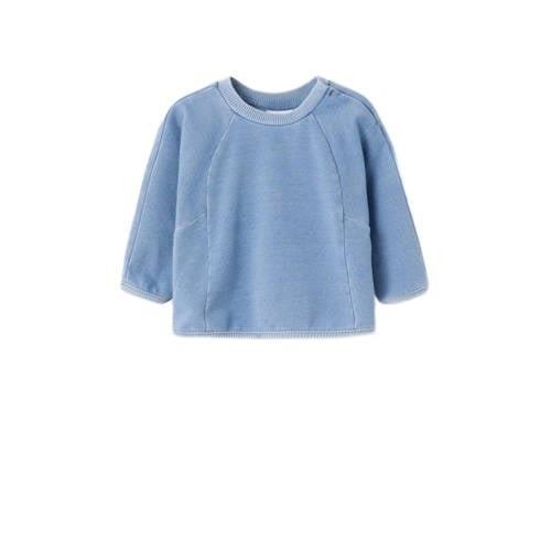 NAME IT BABY baby sweater NBMLOOSE middenblauw Effen - 62