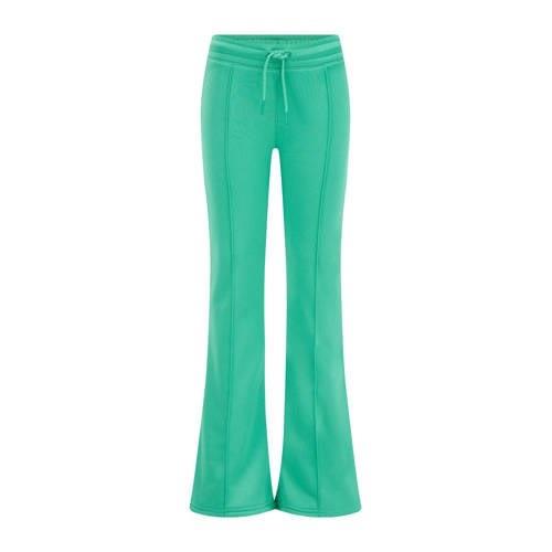 WE Fashion joggingbroek groen Meisjes Gerecycled polyester Effen - 116