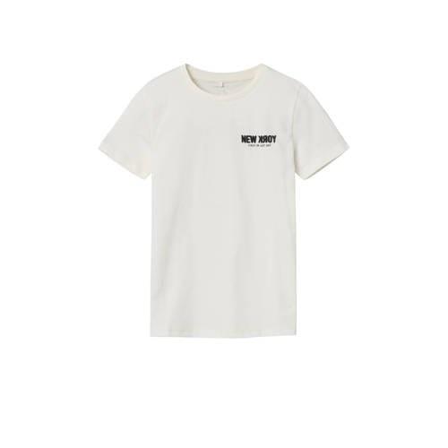 NAME IT KIDS T-shirt NKMBASTANJE met katoen offwhite Wit Backprint - 1...