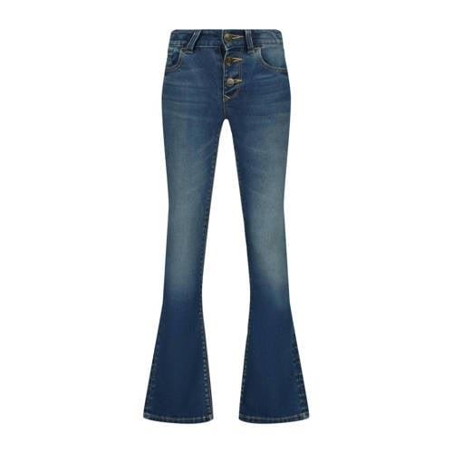 Raizzed flared jeans Melbourne dark blue stone Blauw Meisjes Stretchde...