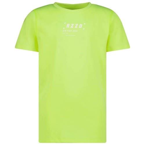 Raizzed T-shirt Huck met logo neon geel Jongens Polyester Ronde hals L...
