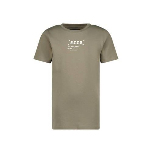 Raizzed T-shirt Huck met logo olijfgroen Jongens Polyester Ronde hals ...