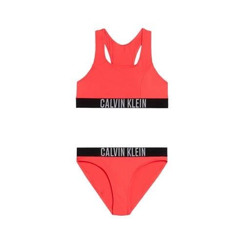 Calvin Klein crop bikni rood Bikini Meisjes Polyester Logo - 152/164