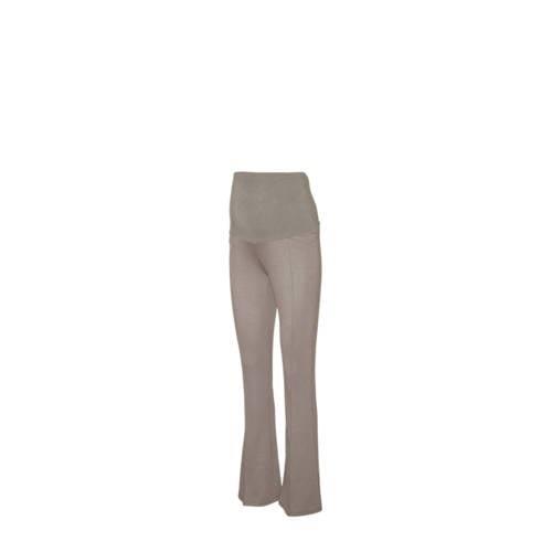 MAMALICIOUS flared broek MLLUNA lichtbruin Dames Viscose Effen - L