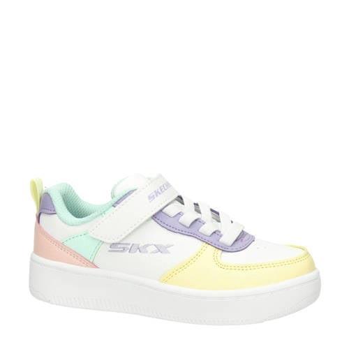 Skechers sneakers wit/pastel Meisjes Imitatieleer Meerkleurig - 29