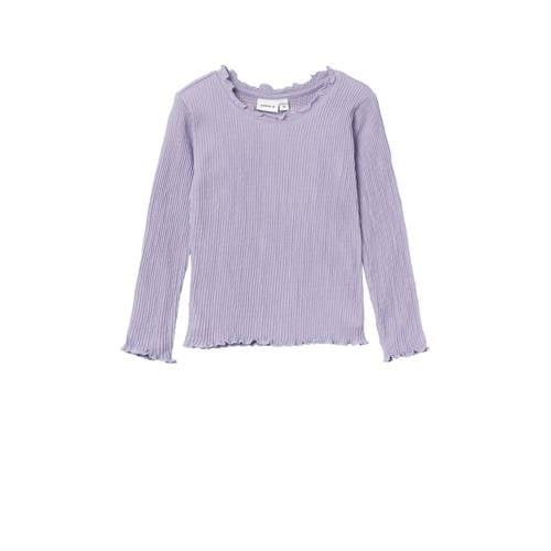 NAME IT MINI longsleeve NMFDUKKE lila Paars Meisjes Stretchkatoen Rond...