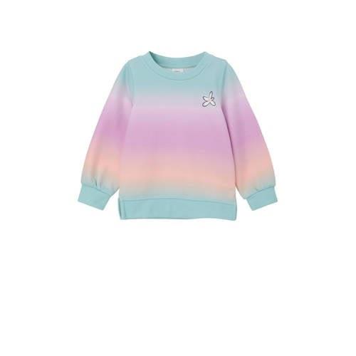 s.Oliver dip-dye sweater lila/blauw/zalm Paars Dip-dye - 92/98