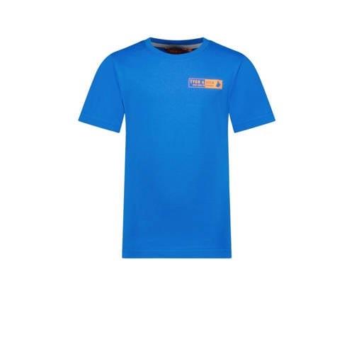 TYGO & vito T-shirt Tijn met printopdruk felblauw Jongens Biologisch k...