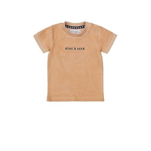 Dirkje T-shirt T-shirt ss met printopdruk zand Beige Jongens Katoen Ro...