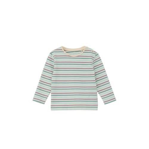 s.Oliver baby gestreepte longsleeve blauw/paars Jongens Katoen Ronde h...