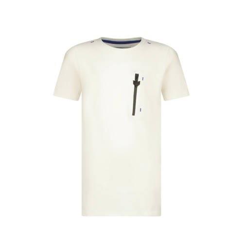 Vingino x Messi T-shirt Jusai met printopdruk wit Jongens Stretchkatoe...