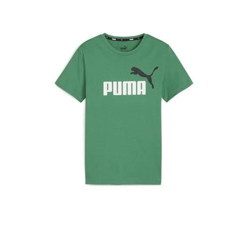 Puma T-shirt groen Jongens Katoen Ronde hals Logo - 164