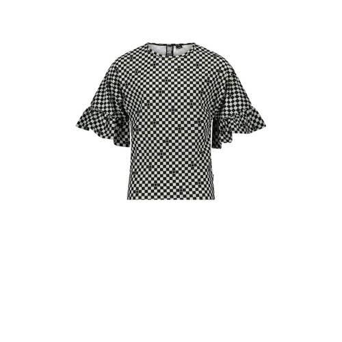 SuperRebel T-shirt Benica zwart/wit Meisjes Gerecycled polyester Ronde...
