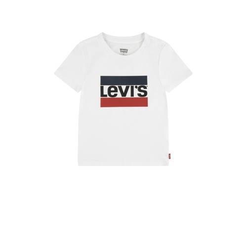 Levi's Kids T-shirt SPORTSWEAR met logo wit/rood/blauw Meisjes Katoen ...