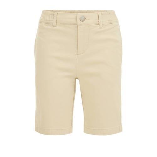 WE Fashion tapered fit chino short zand Korte broek Beige Jongens Biol...