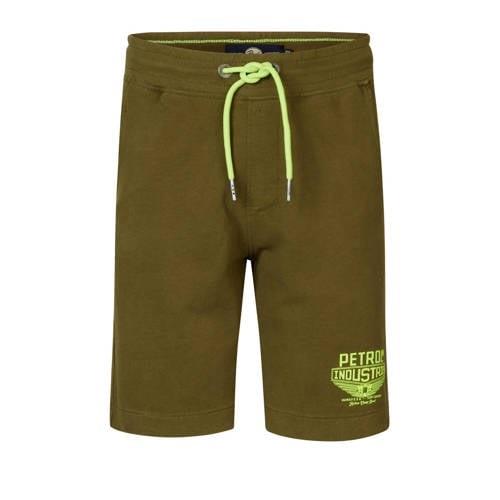 Petrol Industries sweatshort mosgroen/limegroen Korte broek Jongens Ka...