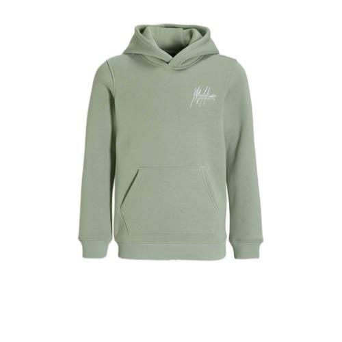 Malelions hoodie Split met logo groen Sweater Logo - 140