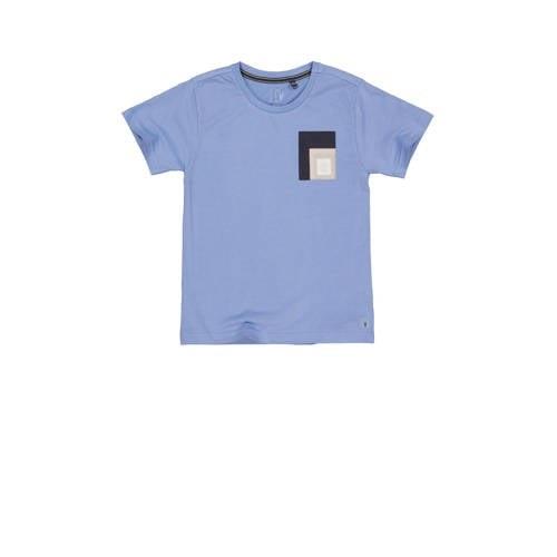 LEVV T-shirt KAMIL lichtblauw Jongens Katoen Ronde hals Effen - 128