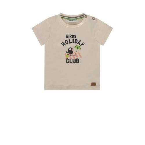Babyface baby T-shirt met printopdruk ecru Jongens Stretchkatoen Ronde...