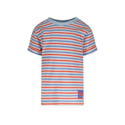 The New Chapter gestreept T-shirt Lou blauw/rood/wit Jongens/Meisjes K...