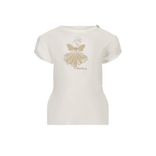 Le Chic baby T-shirt NOM met printopdruk wit Meisjes Katoen Ronde hals...