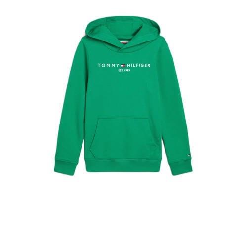 Tommy Hilfiger hoodie met logo groen Sweater Logo - 164