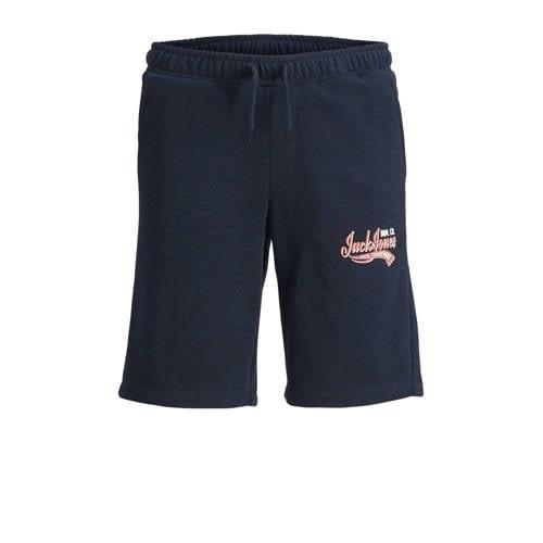 JACK & JONES JUNIOR sweatshort JPSTLOGO met logo donkerblauw Korte bro...