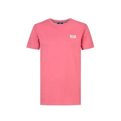 Petrol Industries T-shirt roze Jongens Katoen Ronde hals Effen - 140